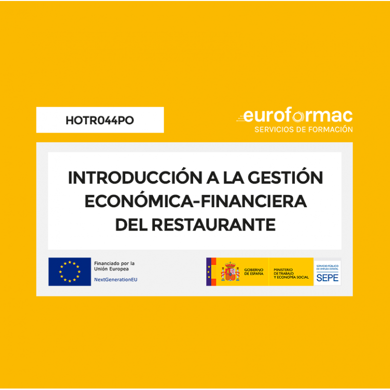 INTRODUCCIÓN A LA GESTIÓN ECONÓMICA-FINANCIERA DEL RESTAURANTE