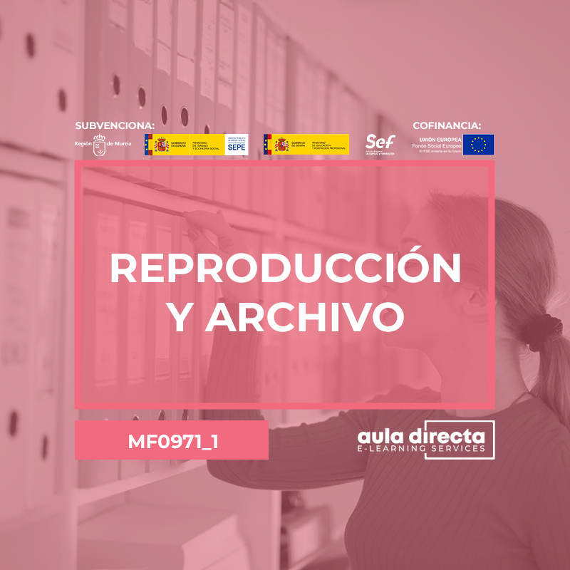 REPRODUCCIÓN Y ARCHIVO (MF0971_1) REPRODUCCIÓN Y ARCHIVO (MF0971_1)